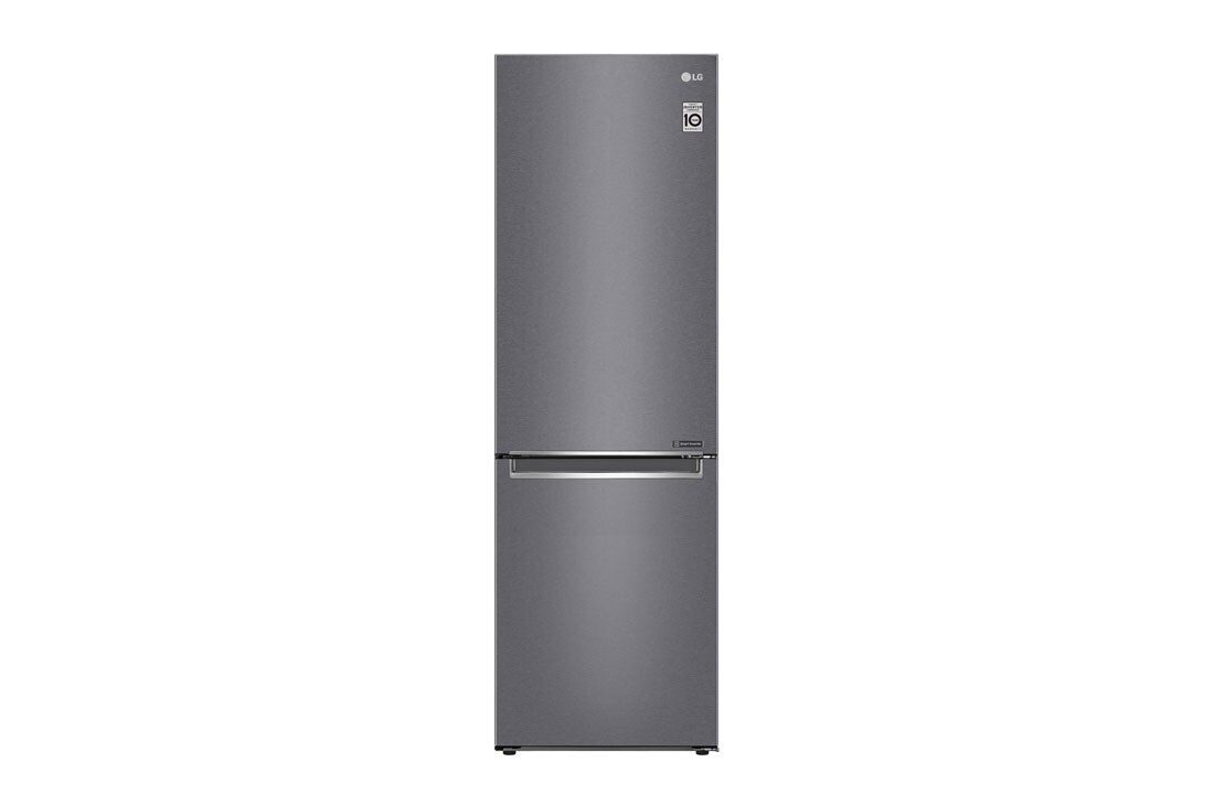 LG Объем 341 л | Холодильник LG с нижней морозильной камерой | Серый | DoorCooling+™ | Smart Inverter Compressor, GC-B459SLCL, GC-B459SLCL