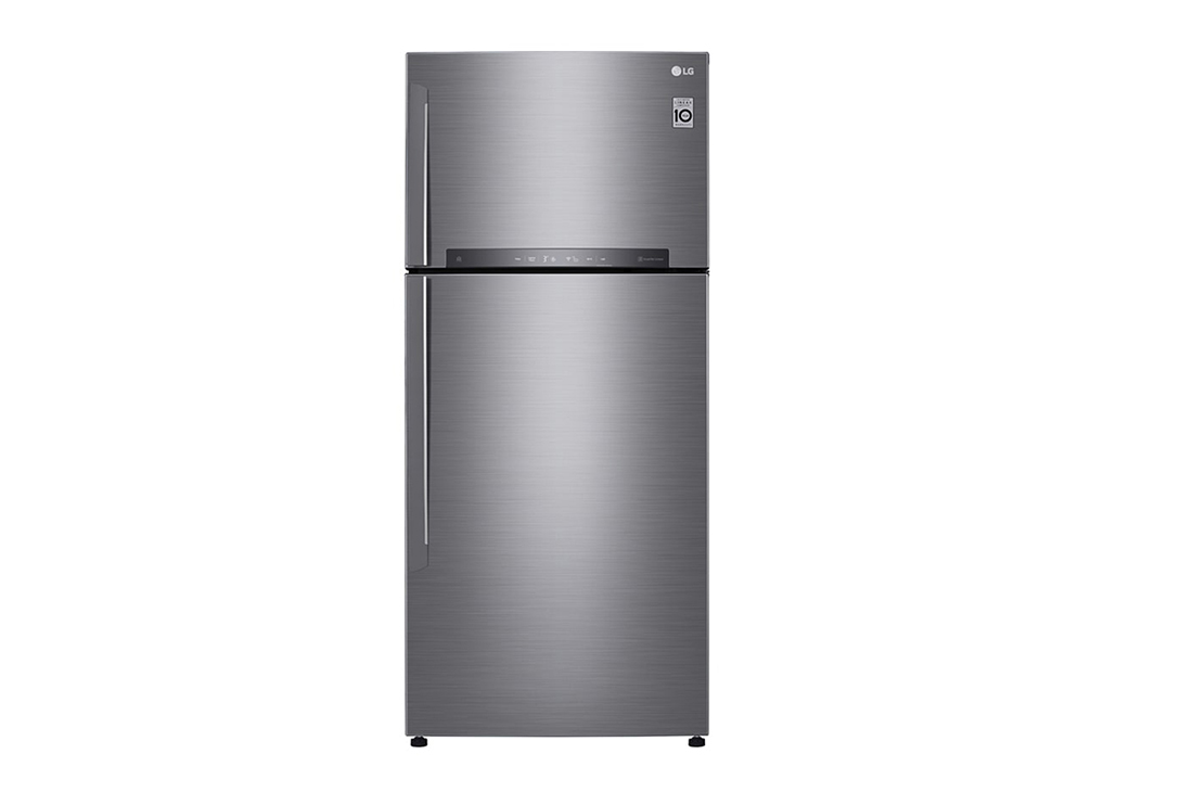 LG Объем 506 л | Холодильник LG с верхней морозильной камерой | Серый | DoorCooling⁺™ | Linear Inverter Compressor, GN-H702HMHU, GN-H702HMHU