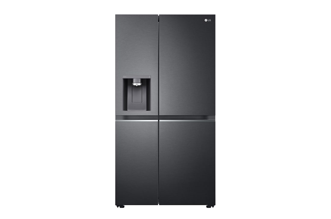 LG Объем 617 л | Холодильник LG Side-by-Side | Матовый черный | DoorCooling+™ | Диспенсер для воды и льда | LG ThinQ | Linear Inverter Compressor, GC-L257CBEC
