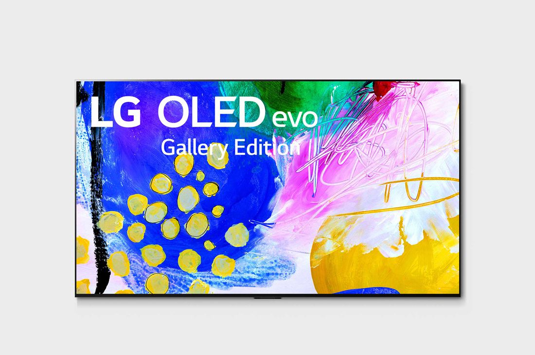 LG G2 65'' 4K Smart OLED evo Gallery Edition телевизор, Вид спереди LG OLED evo серии Gallery, OLED65G2RLA
