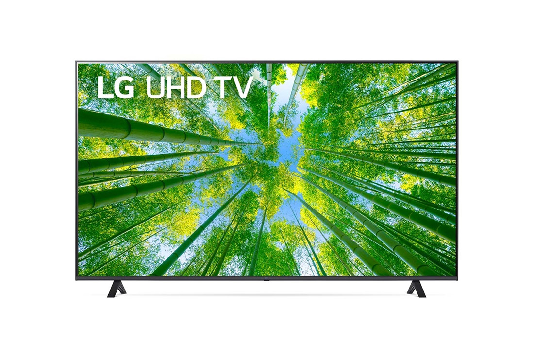 LG Телевизор UHD 4K, Вид телевизора LG UHD спереди с изображением на экране и логотипом продукта, 70UQ80006LB