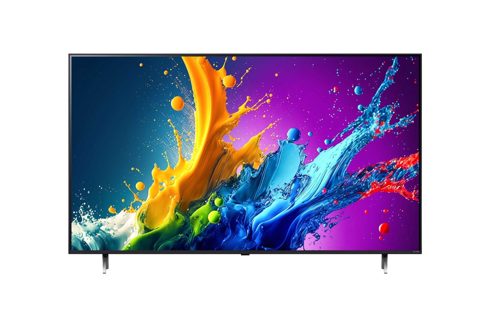LG 86-дюймовый телевизор Smart TV LG QNED QNED80 4K 2024, Вид спереди на телевизор LG QNED, QNED80, 86QNED80T6A
