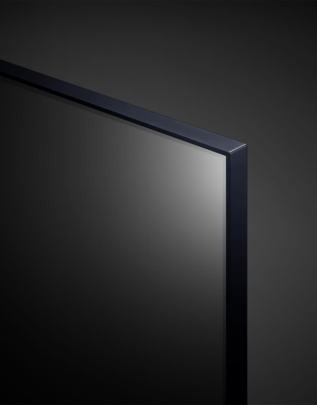 LG 55-дюймовый телевизор Smart TV LG UHD UT80 4K 2024, Крупный план верхнего края телевизора LG UHD, UT80, 55UT80006LA