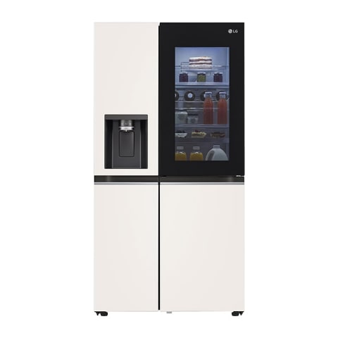 Tủ lạnh LG Instaview Door-in-door và ngăn lấy nước ngoài UV nano 635L màu be GR-X257BG
