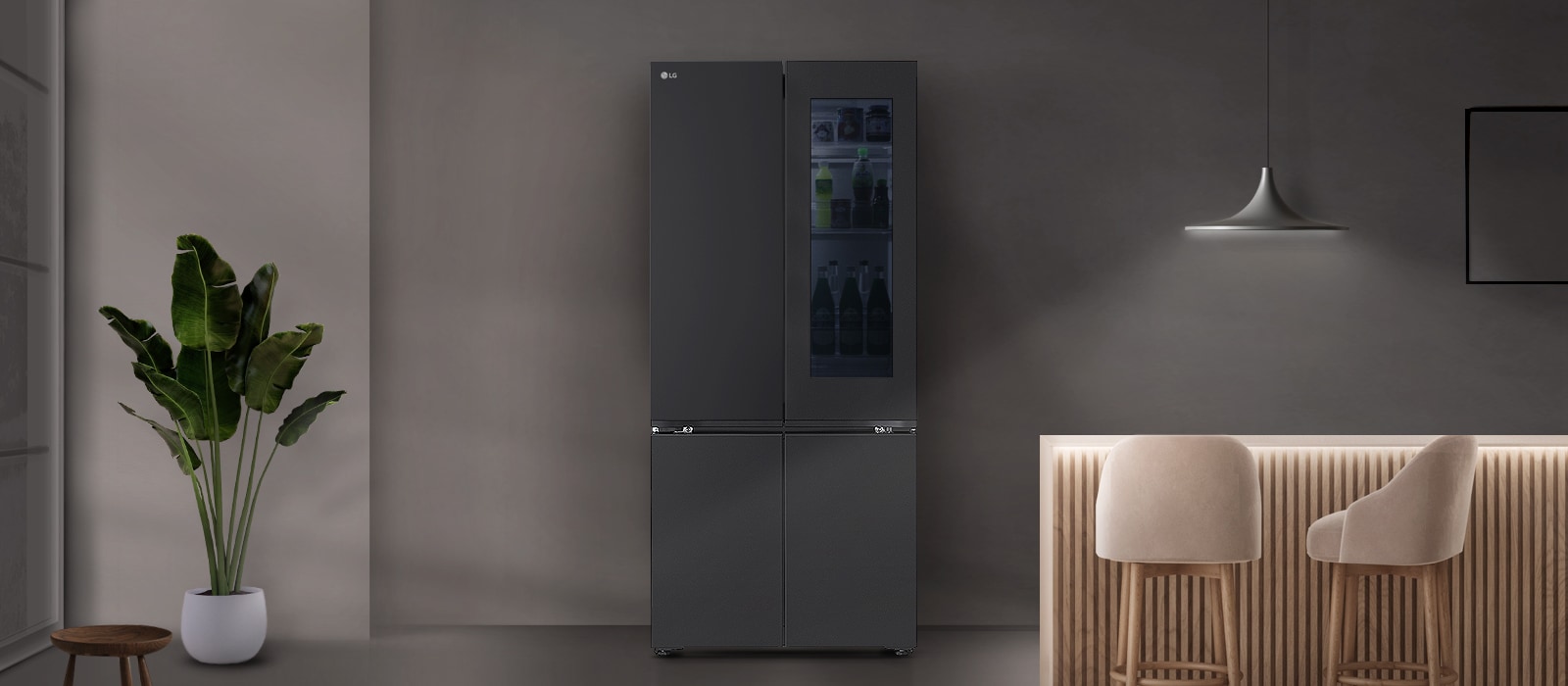 Tủ lạnh lg phân tích thói quen sử dụng để giảm thiểu công suất tiêu thụ không cần thiết vào các đêm ít sử dụng tủ lạnh.