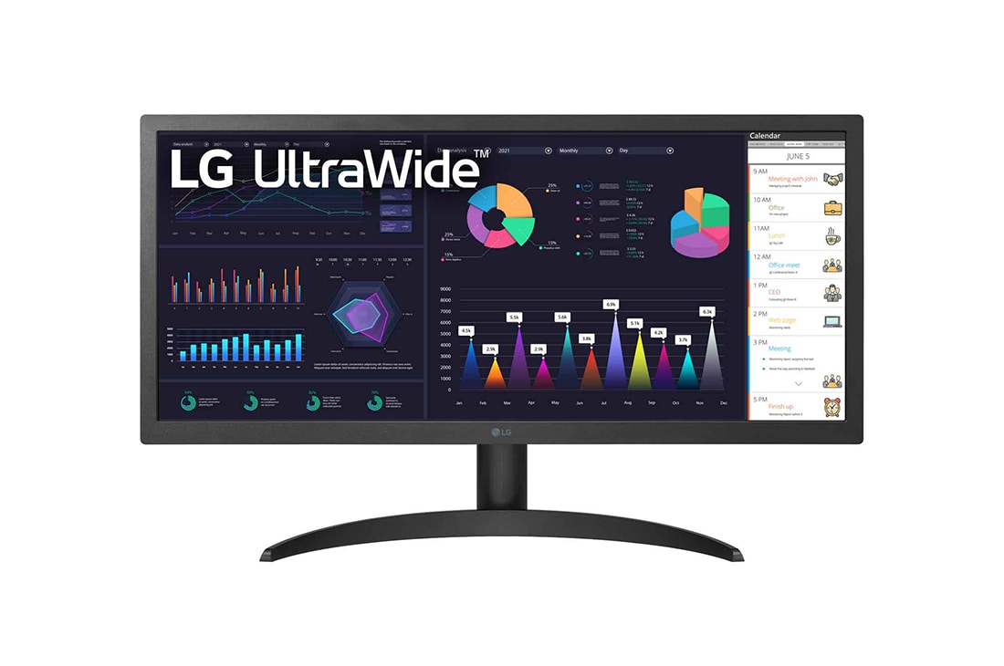 LG Màn hình IPS 26'' 21:9 UltraWide™ Full HD với công nghệ AMD FreeSync™ , hình chụp mặt trước, 26WQ500-B