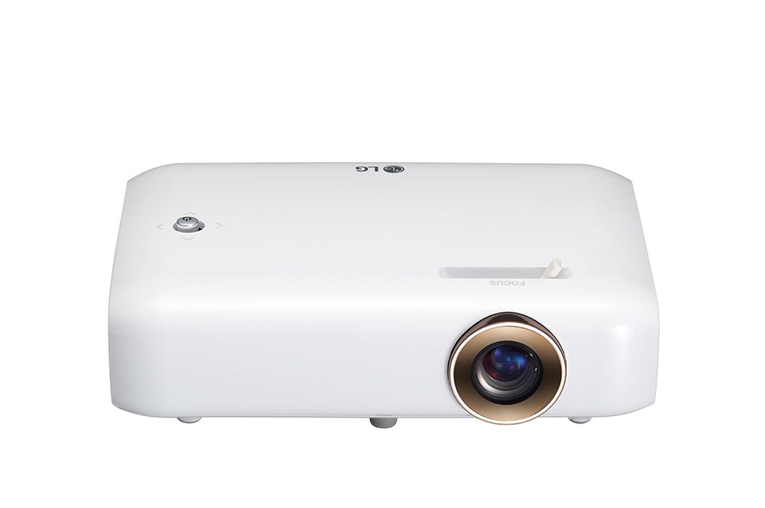 LG Máy chiếu LG CineBeam HD, tích hợp Pin, kết nối Bluetooth, chia sẻ màn hình, PH510P, PH510PG front view, PH510PG