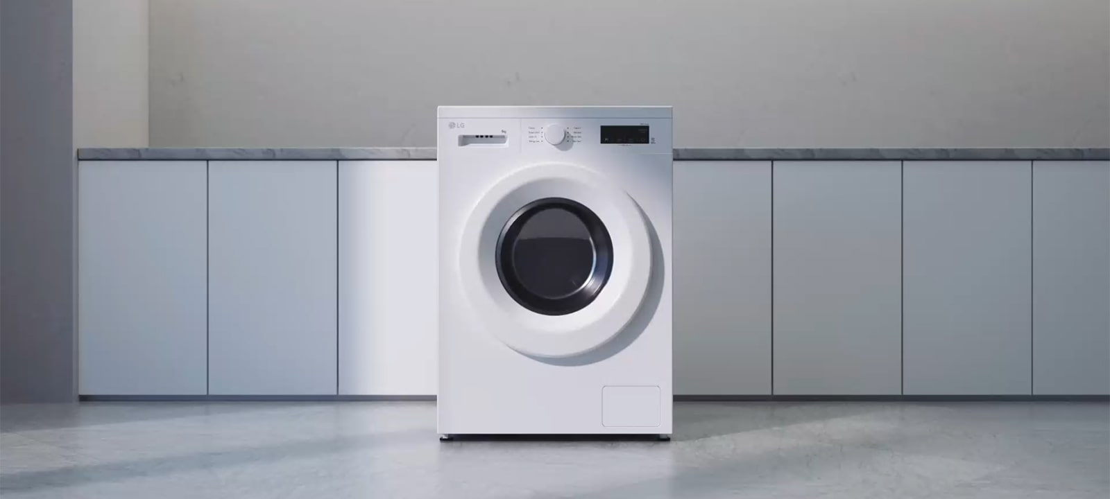 Hình ảnh cho thấy phần trên máy giặt có thể tháo rời và diện tích nhỏ gọn
