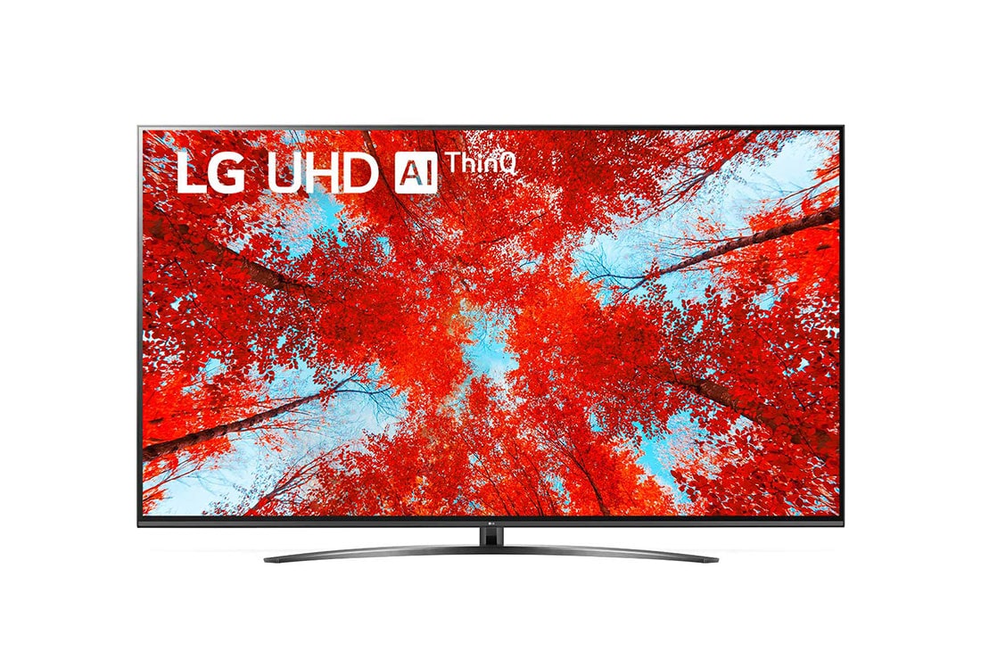 LG Tivi LG UHD UQ9100 86 inch 4K Smart TV Màn hình lớn | 86UQ9100, Hình ảnh mặt trước của TV LG UHD với hình ảnh bên trong và logo sản phẩm trên, 86UQ9100PSD