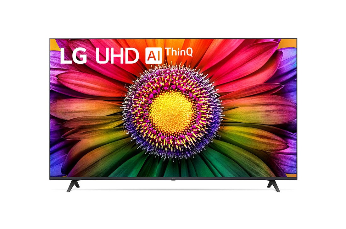 LG Tivi LG UHD UR80 86 inch 2023 4K Smart TV | 86UR801C0SB, A front view of the LG UHD TV, 86UR801C0SB