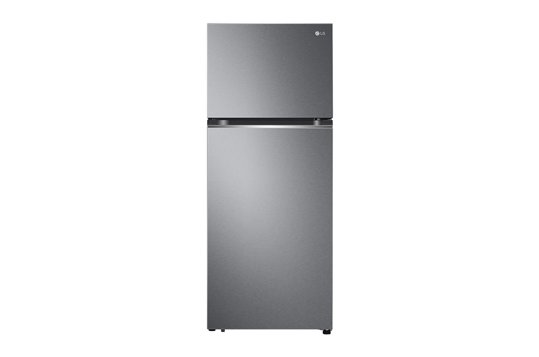 LG Tủ lạnh LG ngăn đá trên Smart Inverter™ với công nghệ DoorCooling+™ 395L màu bạc GN-B392DS, hình phía trước, GN-B392DS