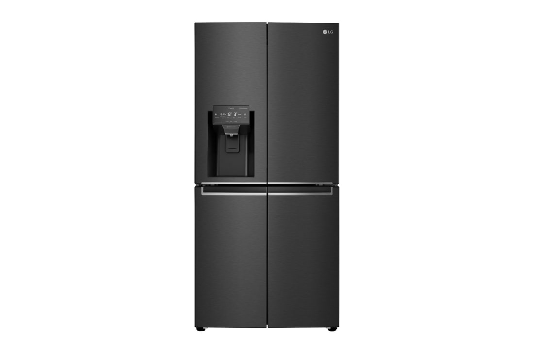 LG Tủ lạnh LG French Door - lấy nước ngoài UVnano 494L màu đen GR-D22MBI, Front View, GR-D22MBI
