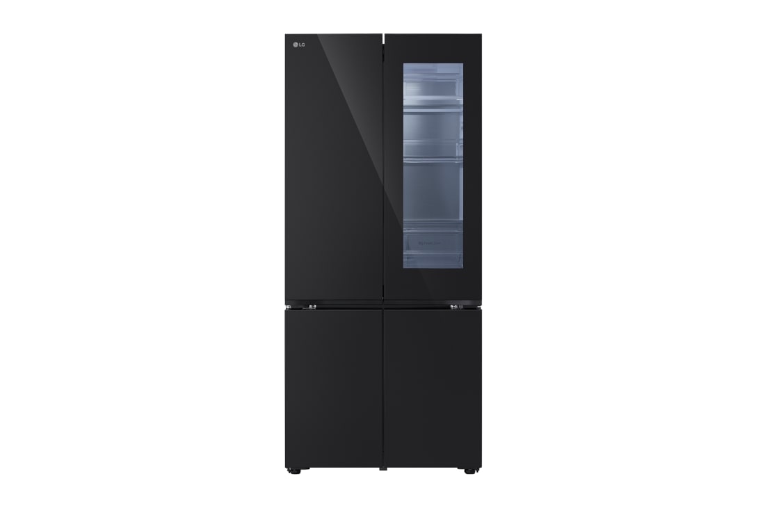 LG Tủ lạnh LG French Door mặt gương màu đen 617L LFB61BLGAI, hình ảnh mặt trước, LFB61BLGAI