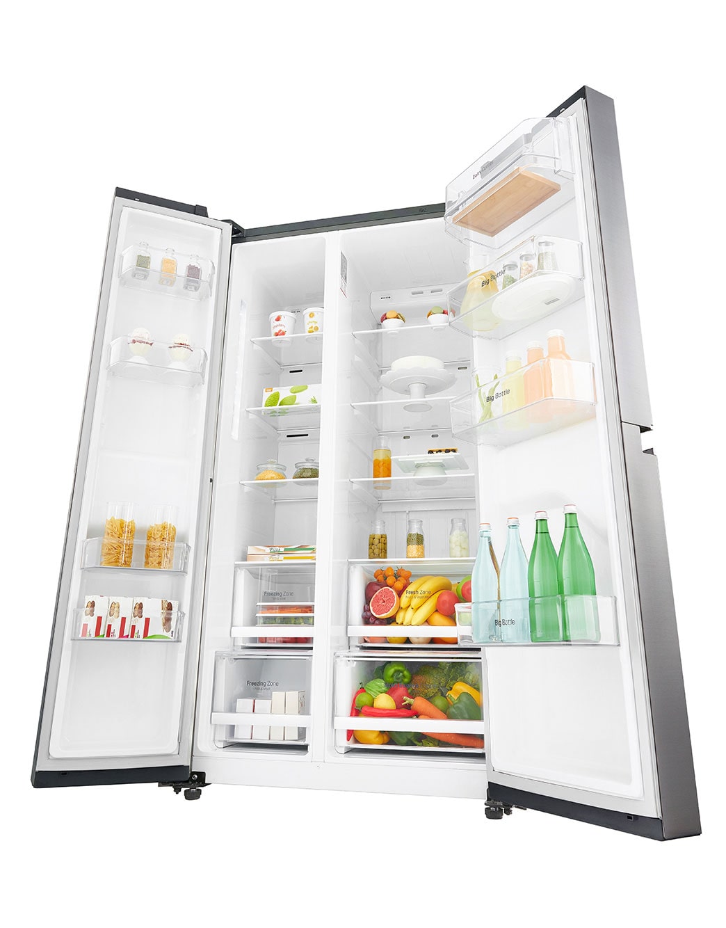 lg 626l silver side by side fridge gc b247sluv