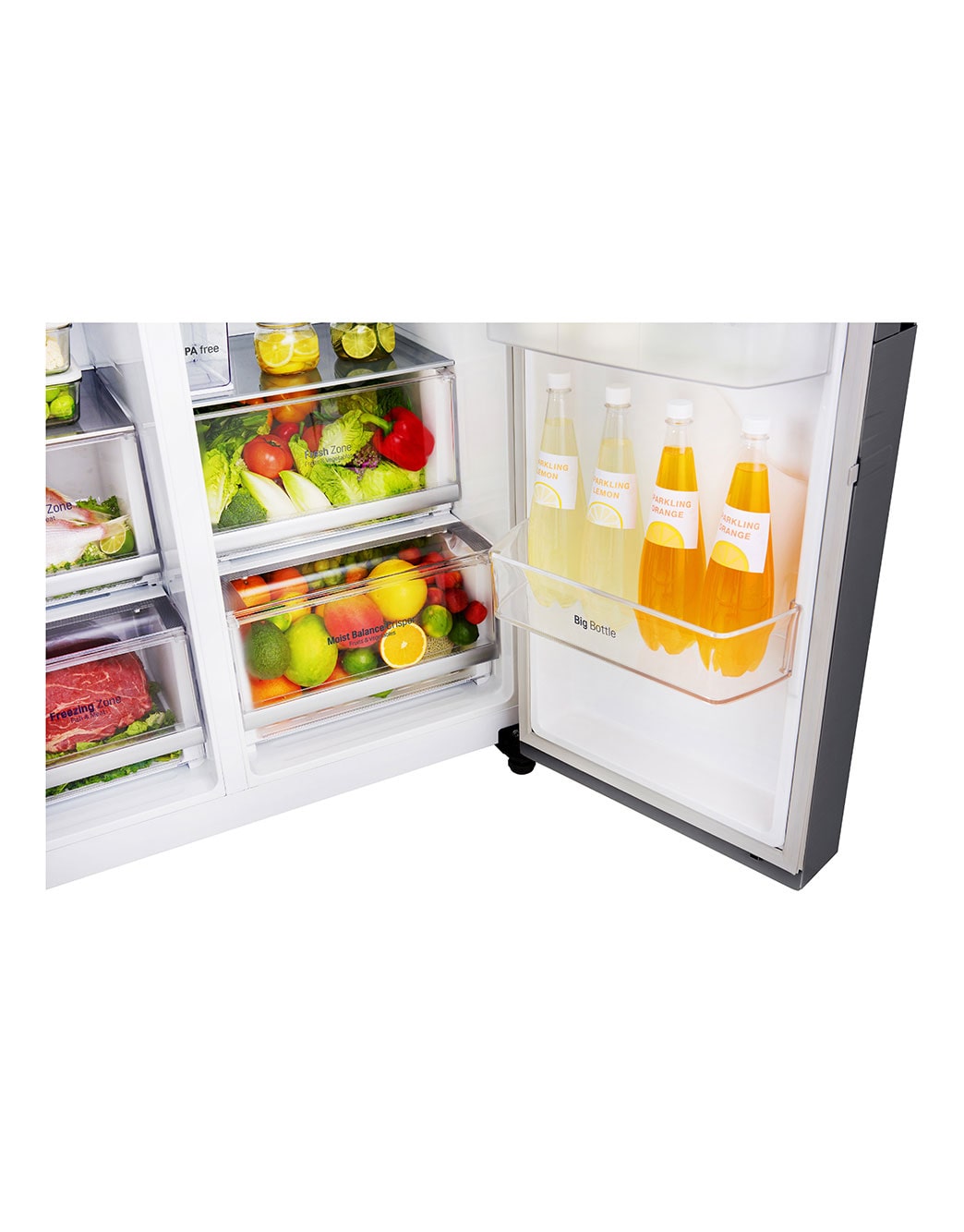 LG 601L Side by Side Refrigerator GCJ247SLUV LG South Africa