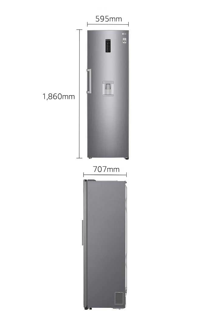 380L One Door Fridge in Stainless Finish | LG South Africa
