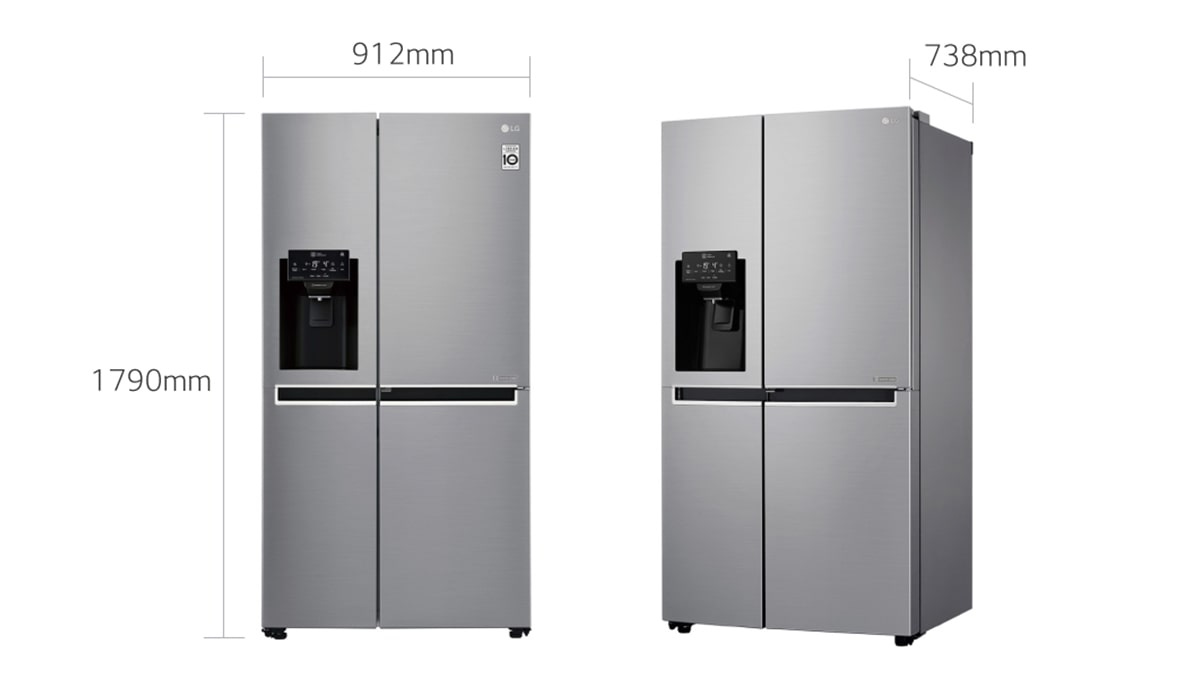 lg side by side fridge 668l